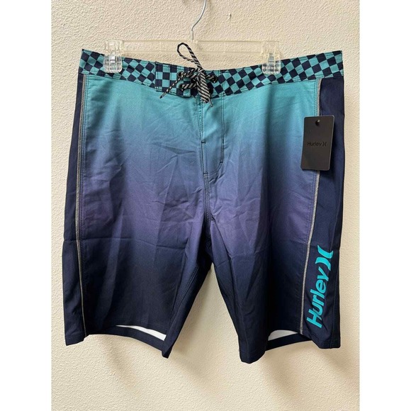 Hurley One and Only Gradient Board Shorts Swim Trunks Size 34 Blue - Picture 1 of 11